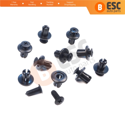 10 Pieces Bumper Push type Retainer Black for Hyundai 86590 28000 KIA 0G03250037A Mazda B092 51 833 Ford MB 455 56143