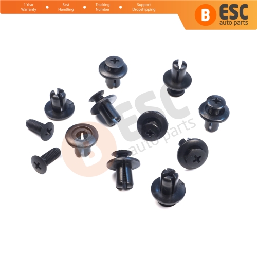 10 Pieces Bumper Push type Retainer Black for Hyundai 86590 28000 KIA 0G03250037A Mazda B092 51 833 Ford MB 455 56143