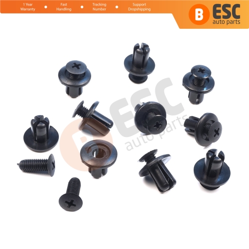 10 Pieces Bumper Push type Retainer Black for Hyundai 86590 28000 KIA 0G03250037A Mazda B092 51 833 Ford MB 455 56143