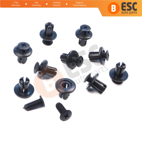 10 Pieces Bumper Push type Retainer Black for Hyundai 86590 28000 KIA 0G03250037A Mazda B092 51 833 Ford MB 455 56143