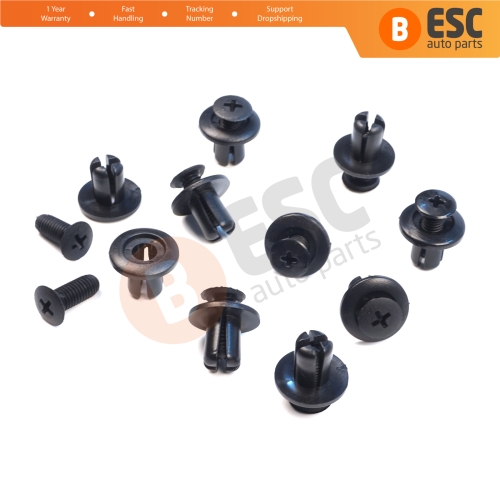 10 Pieces Bumper Push type Retainer Black for Hyundai 86590 28000 KIA 0G03250037A Mazda B092 51 833 Ford MB 455 56143