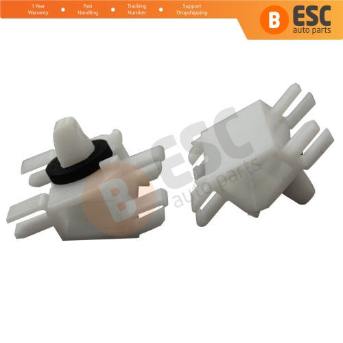 10 Pieces Side Moulding Clip for Land Rover 90467-10161 White Nylon