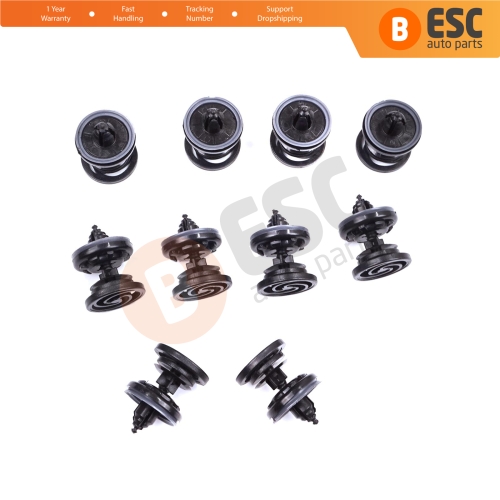 10 Pieces Door Panel Retainer Black for VW Audi 7L6868243