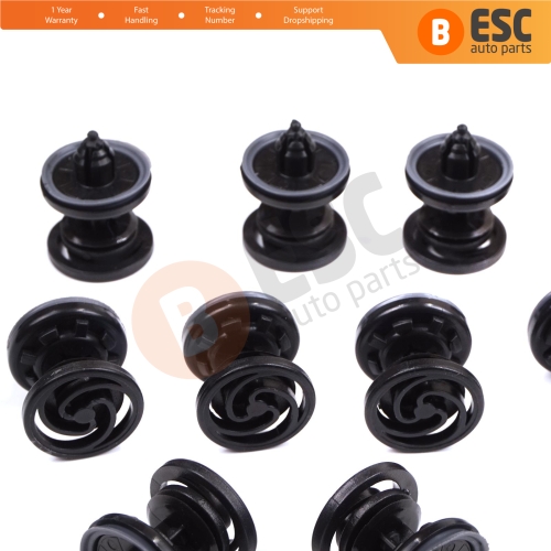10 Pieces Door Panel Retainer Black for VW Audi 7L6868243