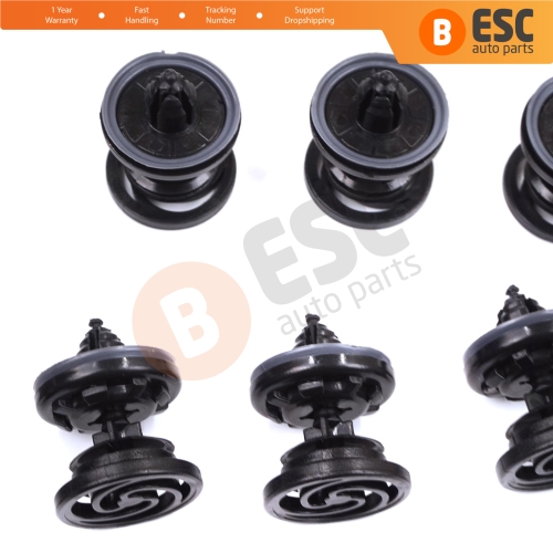 10 Pieces Door Panel Retainer Black for VW Audi 7L6868243