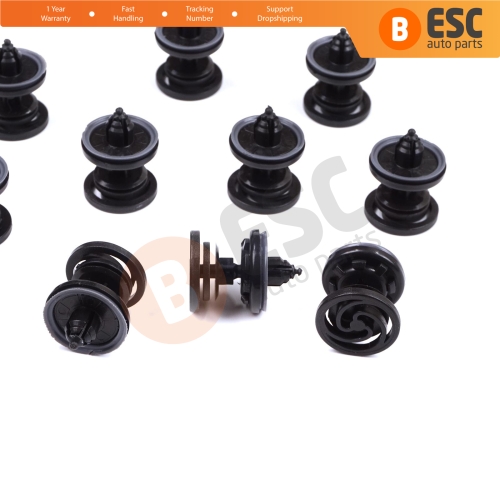 10 Pieces Door Panel Retainer Black for VW Audi 7L6868243