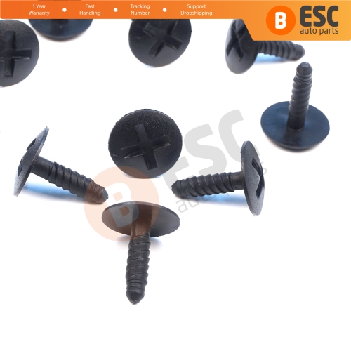 10 Pieces Headlight Screw in Retainer Black for VW 7H0915450