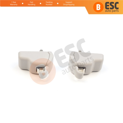 2 Pieces Sun Visor Holder Clips Hook Retainer Light Gray 735633192 For Fiat Tipo 356 Egea 2015-On