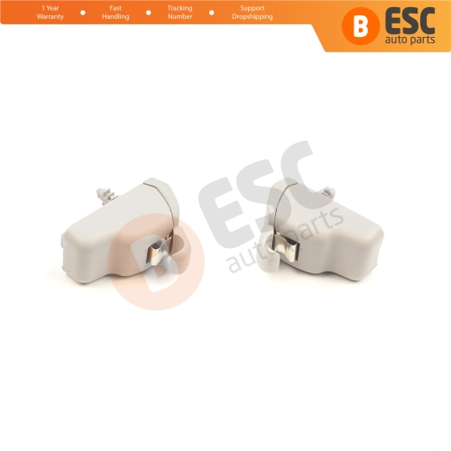 2 Pieces Sun Visor Holder Clips Hook Retainer Light Gray 735633192 For Fiat Tipo 356 Egea 2015-On
