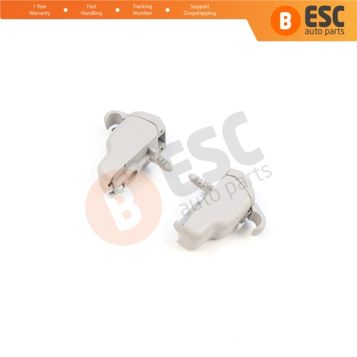 2 Pieces Sun Visor Holder Clips Hook Retainer Light Gray 735633192 For Fiat Tipo 356 Egea 2015-On