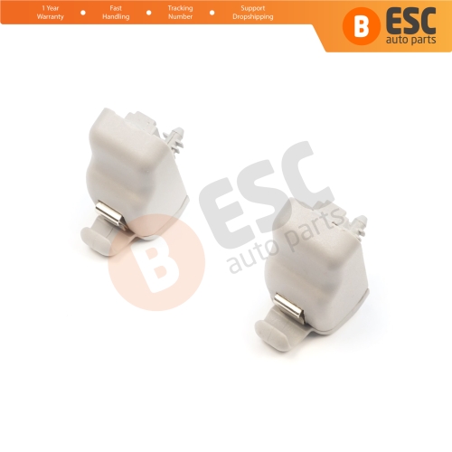 2 Pieces Sun Visor Holder Clips Hook Retainer Light Gray 735633192 For Fiat Tipo 356 Egea 2015-On
