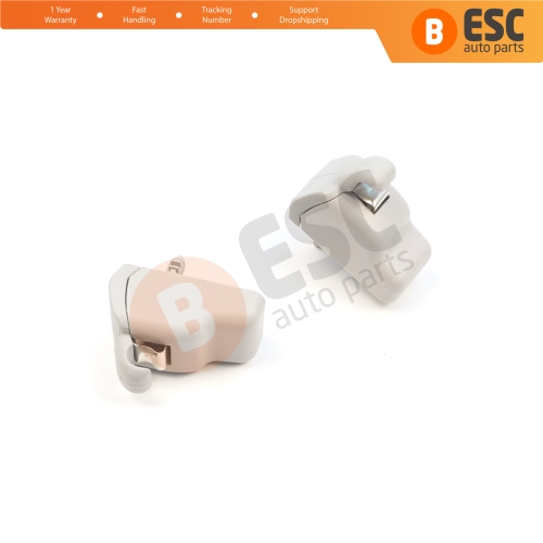 2 Pieces Sun Visor Holder Clips Hook Retainer Light Gray 735633192 For Fiat Tipo 356 Egea 2015-On