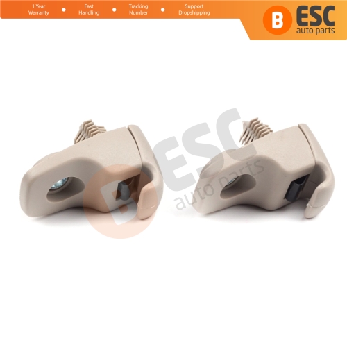 2 Pieces Sun Visor Holder Clips Hook Retainer Beige 735566854 For Fiat Ducato 250 Peugeot Boxer Citroen Jumper 2006-On