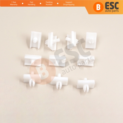 10 Pieces Door Body Trim Moulding Clamp Clips for BMW 5 Series E34 Alpina B10 1987-1995 4/5 Door 51131946258