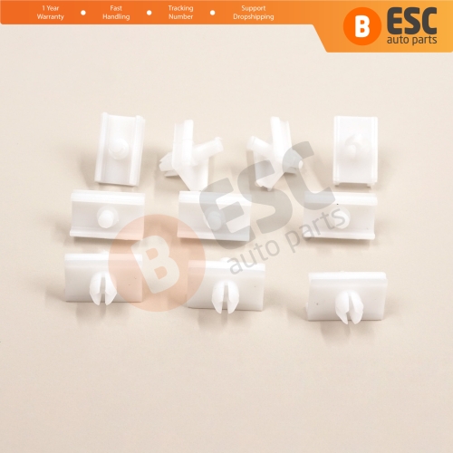 10 Pieces Door Body Trim Moulding Clamp Clips for BMW 5 Series E34 Alpina B10 1987-1995 4/5 Door 51131946258