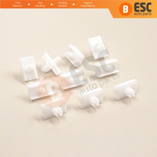 10 Pieces Door Body Trim Moulding Clamp Clips for BMW 5 Series E34 Alpina B10 1987-1995 4/5 Door 51131946258