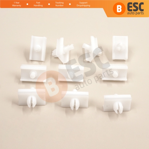 10 Pieces Door Body Trim Moulding Clamp Clips for BMW 5 Series E34 Alpina B10 1987-1995 4/5 Door 51131946258