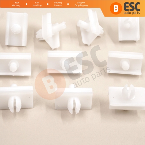 10 Pieces Door Body Trim Moulding Clamp Clips for BMW 5 Series E34 Alpina B10 1987-1995 4/5 Door 51131946258