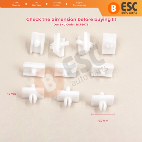 10 Pieces Door Body Trim Moulding Clamp Clips for BMW 5 Series E34 Alpina B10 1987-1995 4/5 Door 51131946258