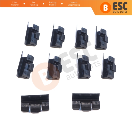 10 Pieces Roof Drip Rail Moulding Clamp for BMW 5 Series E34 7 Series E32 E38 51131924953