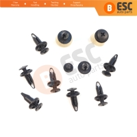 10 Pieces Push-Type Retainer Fastener Fixing Clips for Ford Focus Mondeo Transit Ka Connect Custom W703243-S300 1060989 