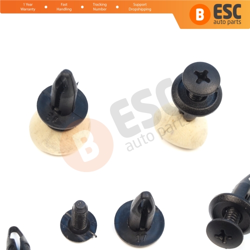 10 Pieces Push-Type Retainer Fastener Fixing Clips for Ford Focus Mondeo Transit Ka Connect Custom W703243-S300 1060989 