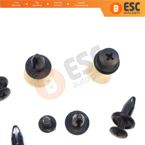 10 Pieces Push-Type Retainer Fastener Fixing Clips for Ford Focus Mondeo Transit Ka Connect Custom W703243-S300 1060989 