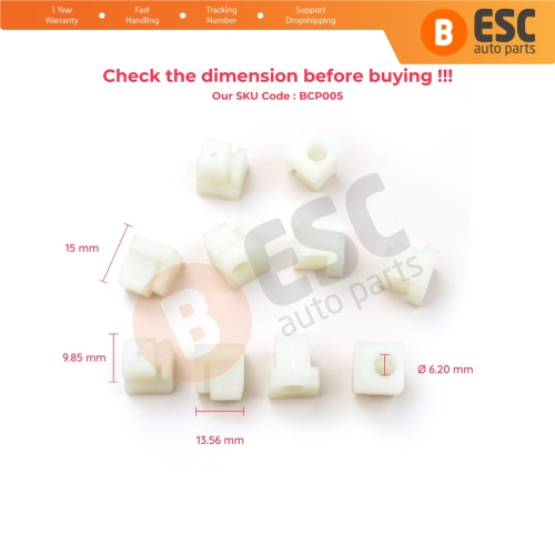 10 Pieces Cable End Rope Dowel for Window Regulator Winder Mechanism Type BCP005