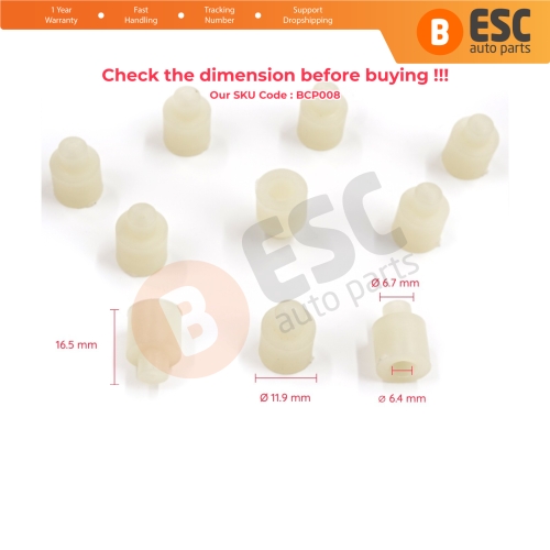 10 Pieces Cable End Rope Dowel for Window Regulator Winder Mechanism Type BCP008