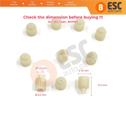 10 Pieces Cable End Rope Dowel for Window Regulator Winder Mechanism Type BCP009