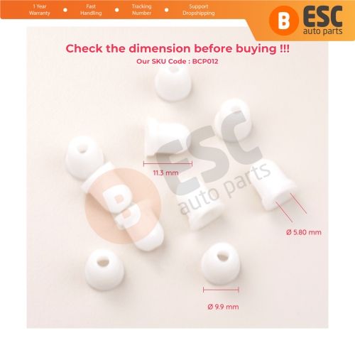 10 Pieces Cable End Rope Dowel for Window Regulator Winder Mechanism Type BCP012