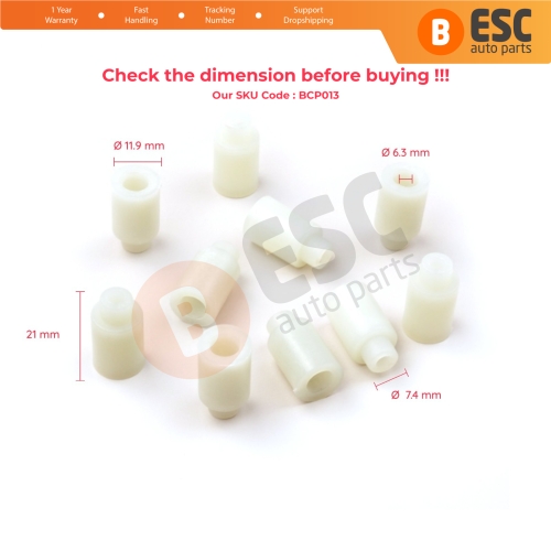 10 Pieces Cable End Rope Dowel for Window Regulator Winder Mechanism Type BCP013