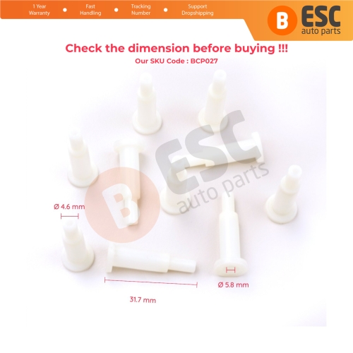 10 Pieces Cable End Rope Dowel for Window Regulator Winder Mechanism Type BCP027