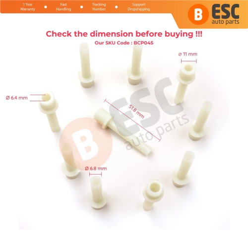 10 Pieces Cable End Rope Dowel for Window Regulator Winder Mechanism Type BCP045