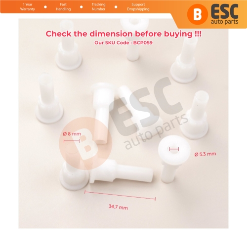 10 Pieces Cable End Rope Dowel for Window Regulator Winder Mechanism Type BCP059