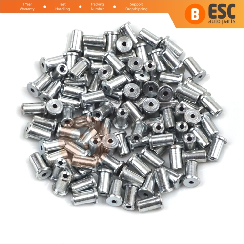 BCR018 Window Regulator Cable Wire Rope End Pin Stop Rivet 6.5x9.1/1.7 mm 100 Pcs