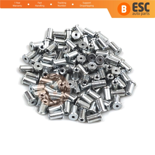 BCR018 Window Regulator Cable Wire Rope End Pin Stop Rivet 6.5x9.1/1.7 mm 100 Pcs