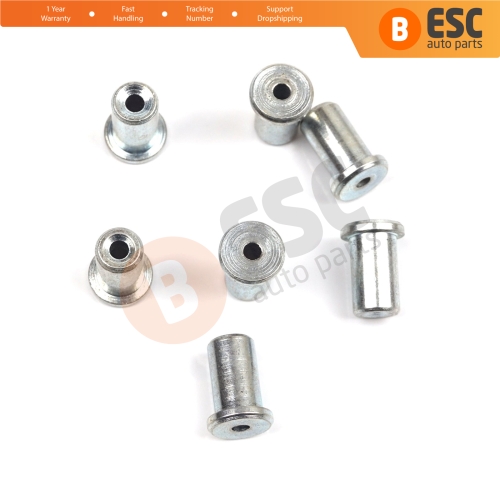 BCR018 Window Regulator Cable Wire Rope End Pin Stop Rivet 6.5x9.1/1.7 mm 100 Pcs