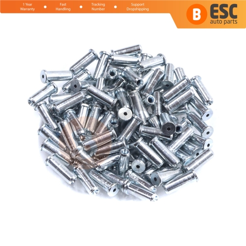 BCR035 Window Regulator Cable Wire Rope End Pin Stop Rivet 6.5x15/1.7 mm 100 Pcs