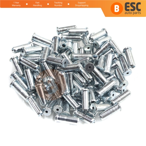 BCR035 Window Regulator Cable Wire Rope End Pin Stop Rivet 6.5x15/1.7 mm 100 Pcs