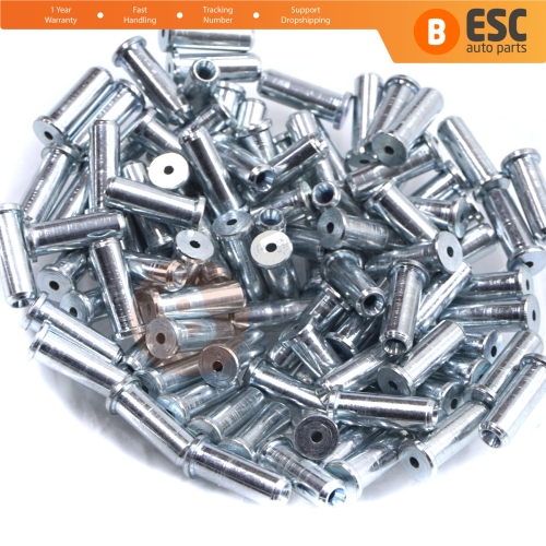 BCR035 Window Regulator Cable Wire Rope End Pin Stop Rivet 6.5x15/1.7 mm 100 Pcs
