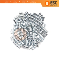 BCR036 100 Pcs Inner Outer Door Handle Trunk Hood Lock Latch Release Cable Wire Rope End Pin Stop Rivet 6x10 mm Hole Dia: 2.2 mm