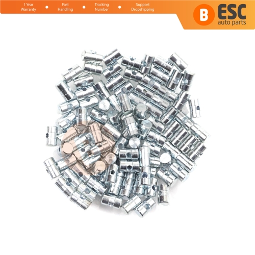 BCR036 100 Pcs Inner Outer Door Handle Trunk Hood Lock Latch Release Cable Wire Rope End Pin Stop Rivet 6x10 mm Hole Dia: 2.2 mm