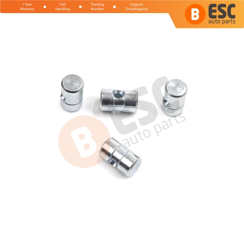 BCR036 100 Pcs Inner Outer Door Handle Trunk Hood Lock Latch Release Cable Wire Rope End Pin Stop Rivet 6x10 mm Hole Dia: 2.2 mm