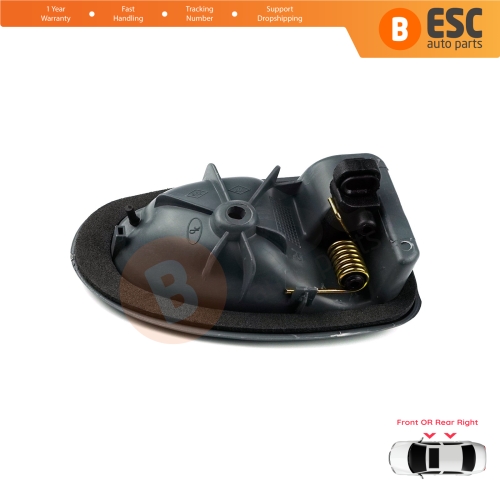 Inner Door Handle Right Gray Rod Type for Renault Clio 2 Scenic Megane 1 Trafic Master 2 Mascott Logan 1 Movano Vivaro A Interstar Primastar 1 Daily 7700434717