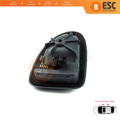 Inner Door Handle Right Gray Rod Type for Renault Clio 2 Scenic Megane 1 Trafic Master 2 Mascott Logan 1 Movano Vivaro A Interstar Primastar 1 Daily 7700434717