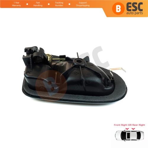 Inner Door Handle Right Black Cable Type for Renault Clio 2 Scenic Megane 1 Trafic Master 2 Mascott Logan 1 Movano Vivaro A Interstar Primastar 1 Daily 8200028995