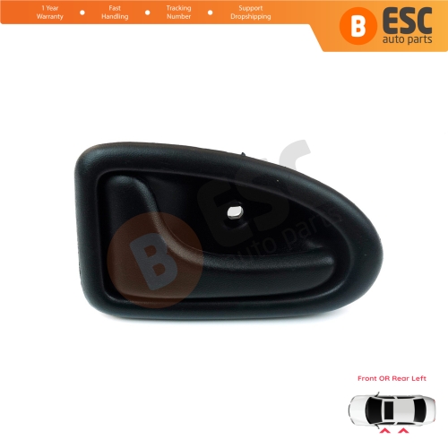 Inner Door Handle Left Black Cable Type for Renault Clio 2 Scenic Megane 1 Trafic Master 2 Mascott Logan 1 Movano Vivaro A Interstar Primastar 1 Daily 8200028994