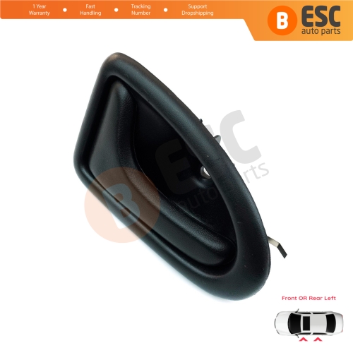 Inner Door Handle Left Black Cable Type for Renault Clio 2 Scenic Megane 1 Trafic Master 2 Mascott Logan 1 Movano Vivaro A Interstar Primastar 1 Daily 8200028994