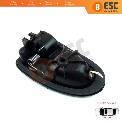 Inner Door Handle Left Black Cable Type for Renault Clio 2 Scenic Megane 1 Trafic Master 2 Mascott Logan 1 Movano Vivaro A Interstar Primastar 1 Daily 8200028994